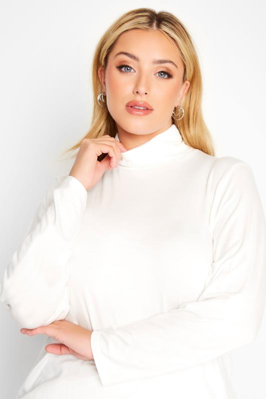 LIMITED COLLECTION Curve White Turtle Neck Top 5
