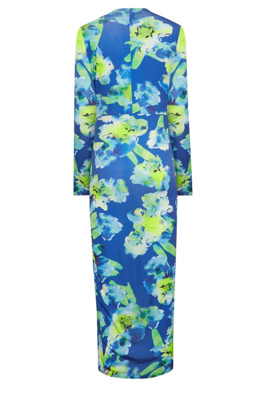 LTS Tall Women's Blue Floral Wrap Maxi Dress | Long Tall Sally 7