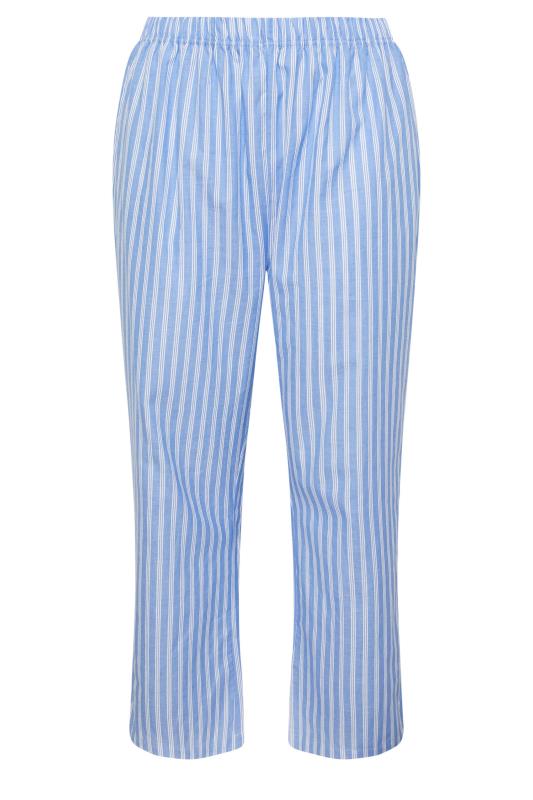 YOURS Plus Size Blue Stripe Pyjama Bottoms | Yours Clothing 7