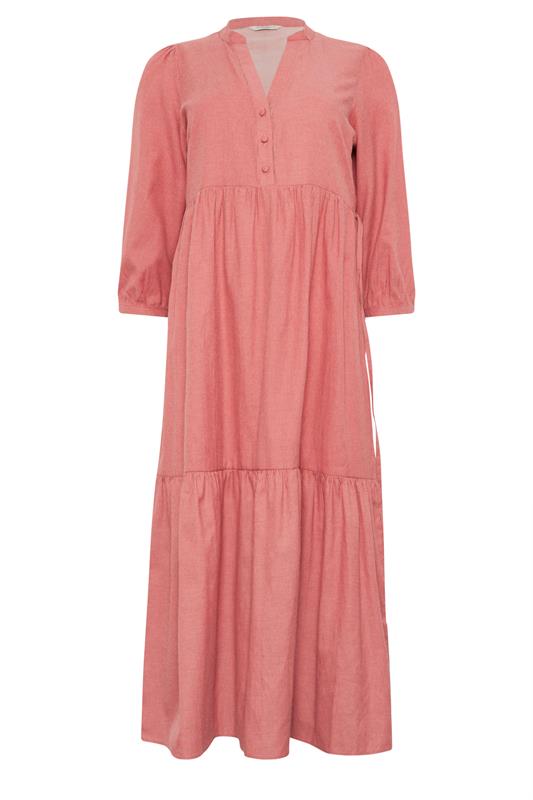 M&Co Orange Fine Stripe Tiered Maxi Dress | M&Co 5