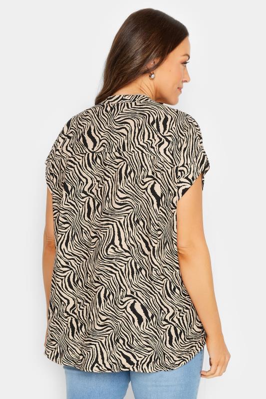 M&CO Brown Zebra Print Shirt | M&Co 3
