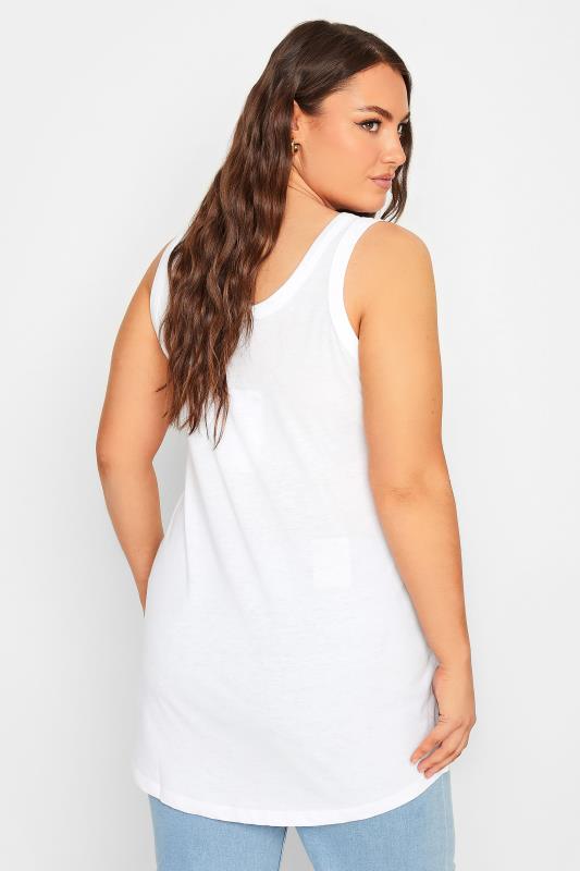White Vest Top | Yours Clothing 3