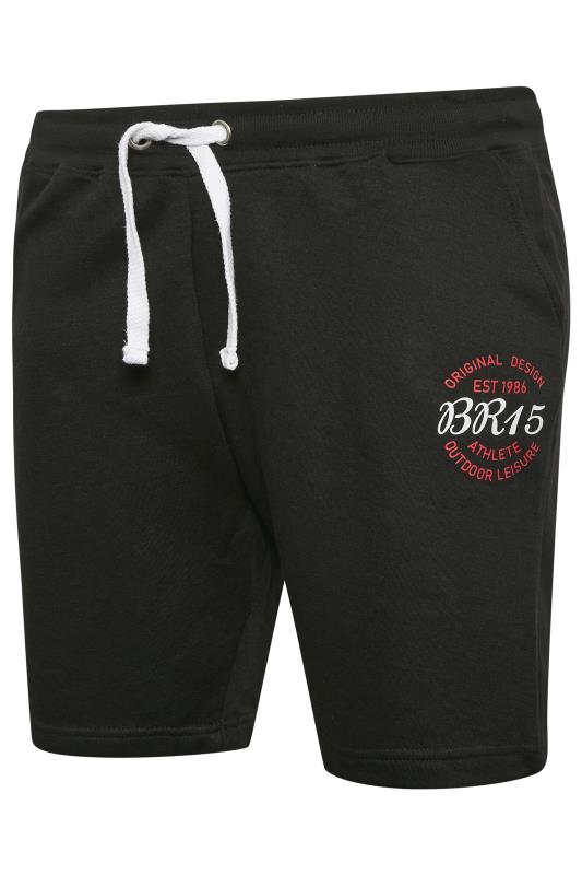 BadRhino Big & Tall Black BR15 Jogger Shorts | BadRhino 5