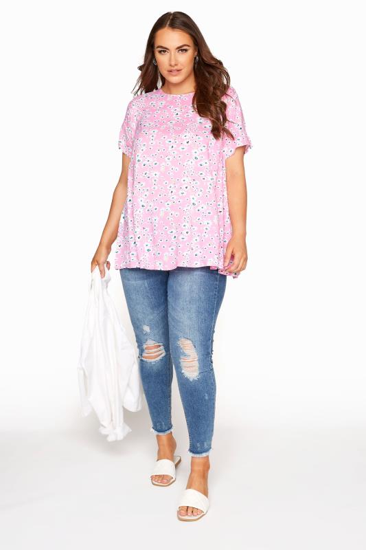 LIMITED COLLECTION Pink Daisy Swing Top_B.jpg