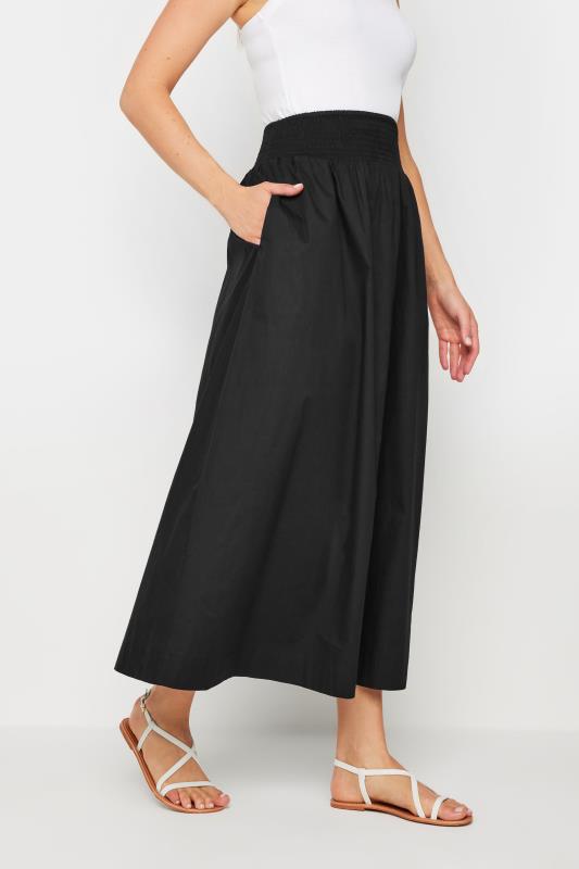LTS Tall Black Shirred Waist Midaxi Skirt | Long Tall Sally 2