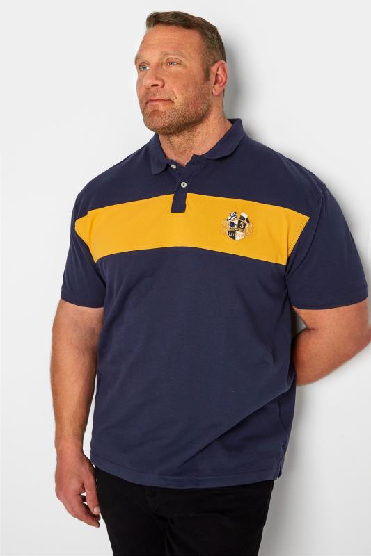 Großen Größen  RAGING BULL Navy Crest Polo Shirt
