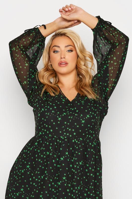 LIMITED COLLECTION Plus Size Black Star Print Dress | Yours Clothing 4