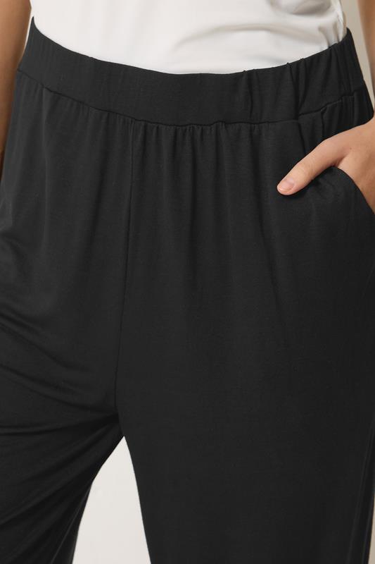 M&Co Black Cropped Hareem Trousers | M&Co 4