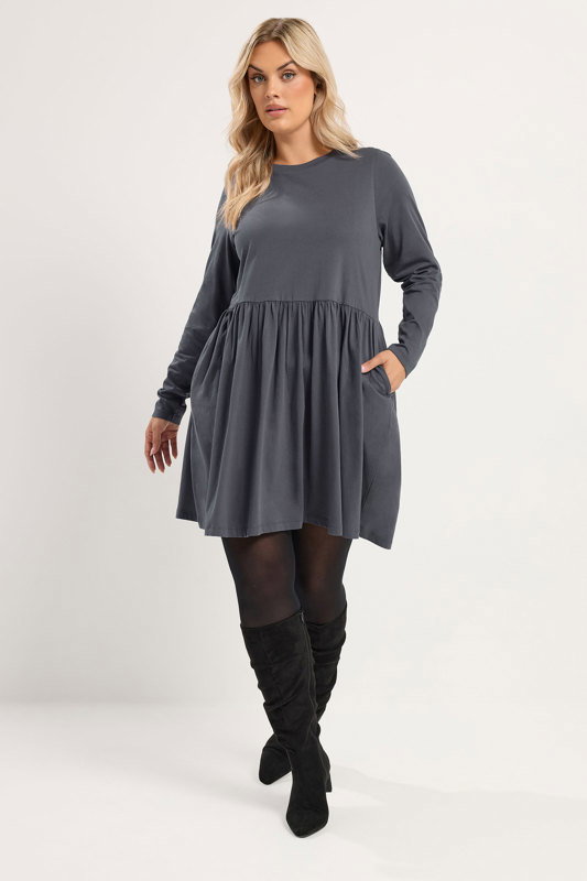 peplum grey dress YOURS Plus Size Mini Gifts By Type_Mother