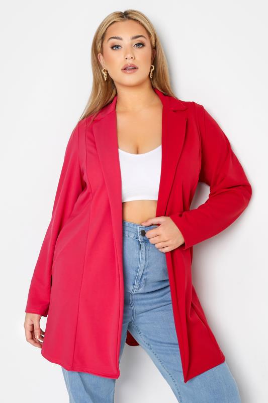 Plus Size  LIMITED COLLECTION Curve Red & Pink Two Tone Blazer