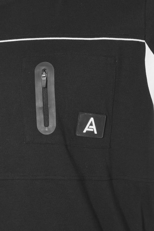 STUDIO A Big & Tall Black Zip Pocket T-Shirt 3