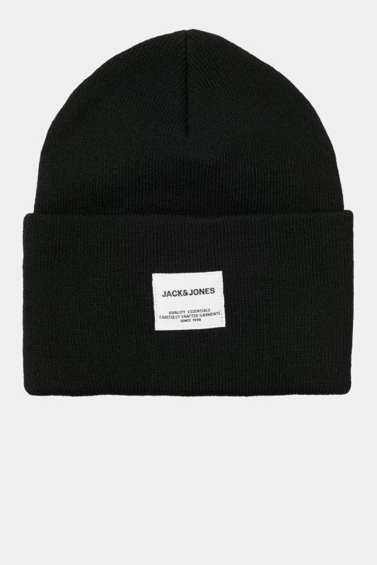 JACK & JONES Black Patch Beanie | BadRhino 2