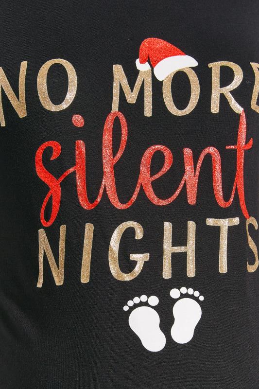 BUMP IT UP MATERNITY Curve Black 'No More Silent Nights' Christmas Top 5
