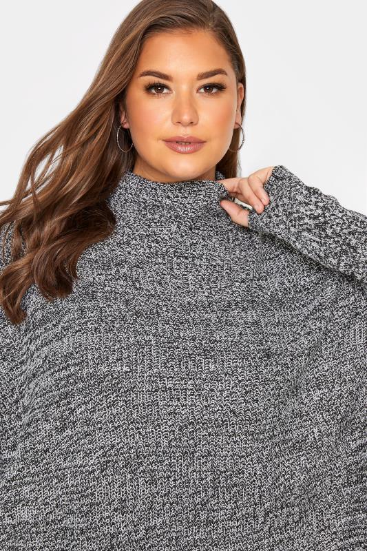 Curve Grey Twist Oversized Knitted Jumper 4