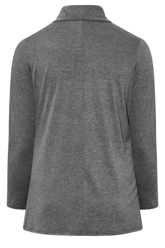LIMITED COLLECTION Curve Charcoal Grey Long Sleeve Turtle Neck Top | Yours Clothing 7