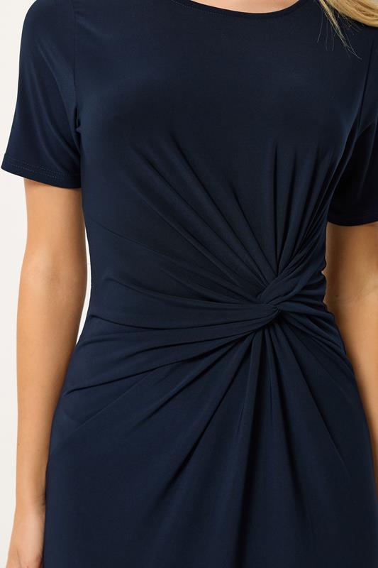 M&Co Navy Blue Twist Front Maxi Dress | M&Co 4