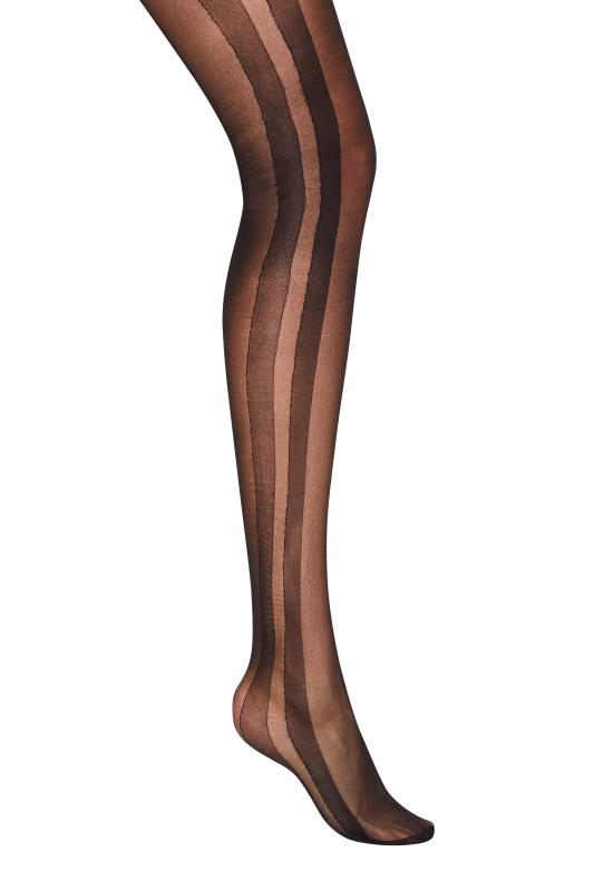Tall Women's Black 15 Denier Side Stripe Tights | Long Tall Sally 3