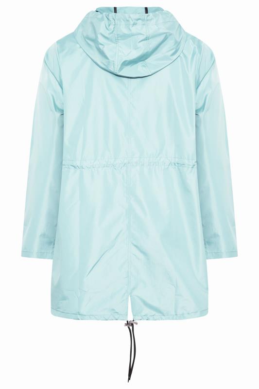 Plus Size Light Blue Pocket Parka | Yours Clothing 8