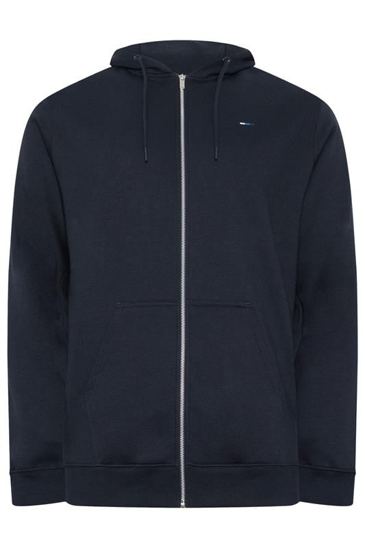 BadRhino Big & Tall Navy Blue Zip Through Hoodie | BadRhino  6