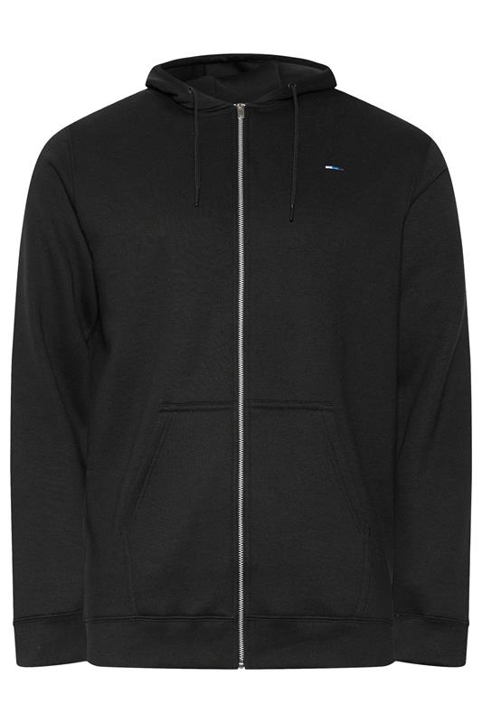 BadRhino Big & Tall Black Zip Through Hoodie | BadRhino 5