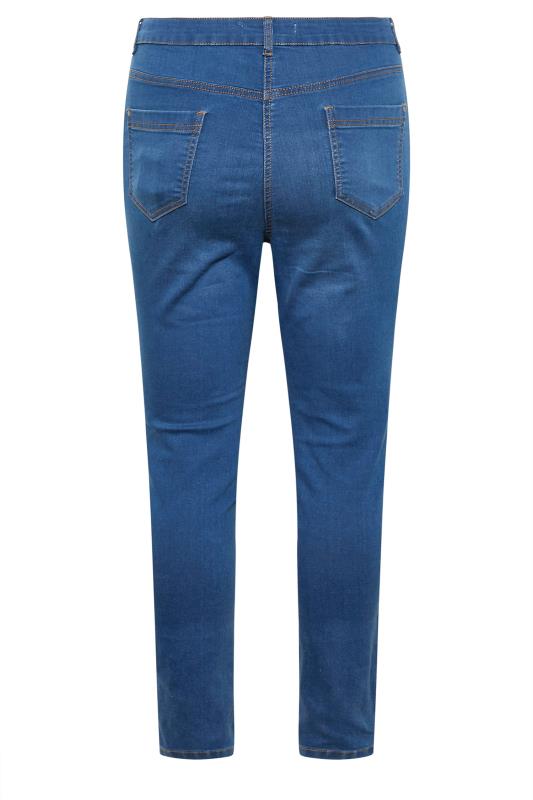 Plus Size Mid Blue Skinny Stretch AVA Jeans | Yours Clothing 7