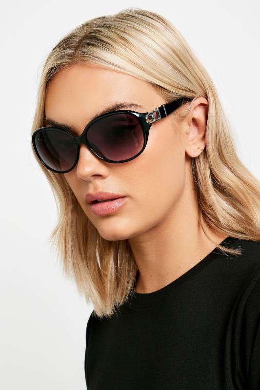 Plus Size  Black Chain Detail Sunglasses
