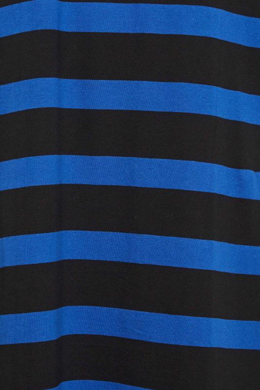 YOURS Plus Size Blue Stripe Print Oversized T-Shirt Dress | Yours Clothing
