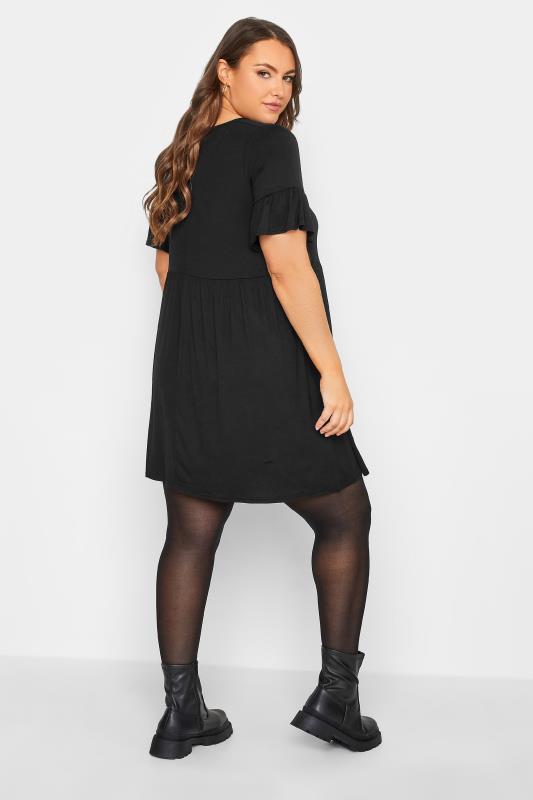 Plus Size Black Smock Tunic Dress | Yours Clothing 3