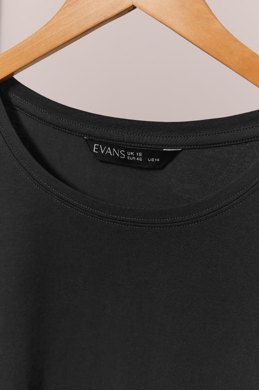 EVANS Plus Size Black Essential T-Shirt | Evans 8
