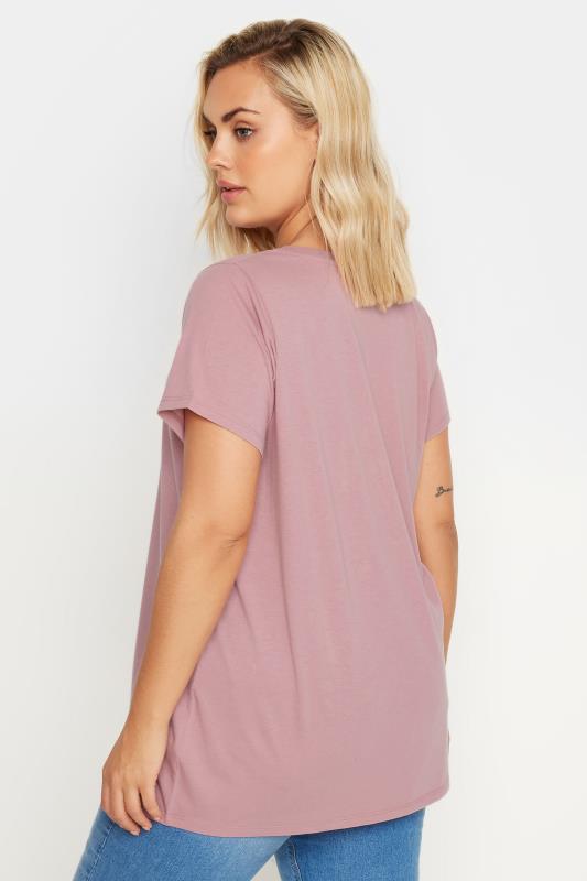 YOURS 3 PACK Plus Size Pink & Grey Core T-Shirts | Yours Clothing 6