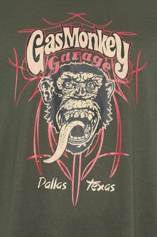 D555 Big & Tall Khaki Green Gas Monkey Graphic T-Shirt | BadRhino 4