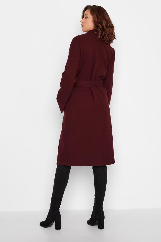 LTS Tall Burgundy Red Wrap Coat 3