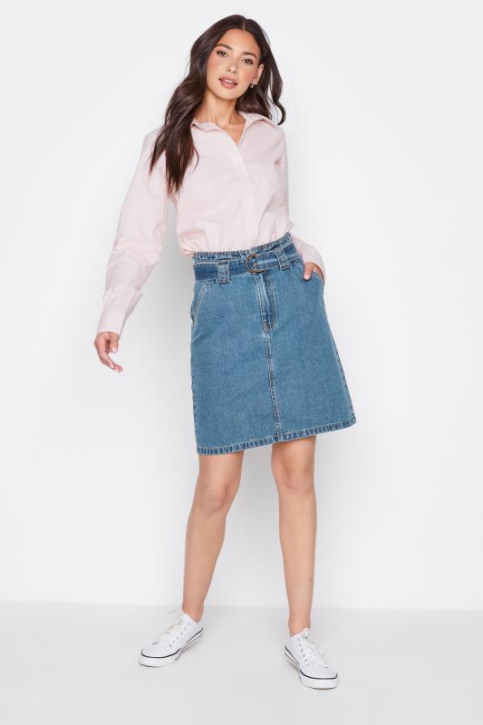 LTS Tall Women's Blue Cotton Denim Skirt | Long Tall Sally 2