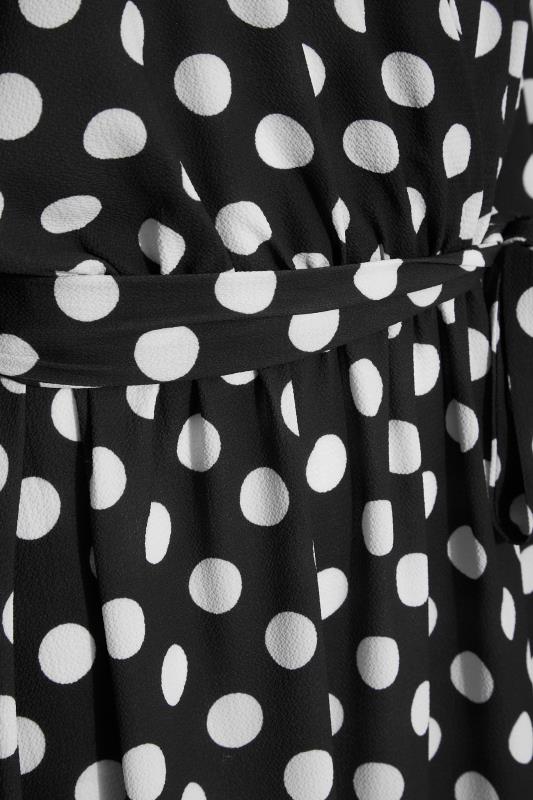 Tall Women's LTS Black Polka Dot Wrap Dress | Long Tall Sally 5