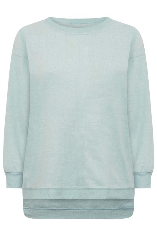 Plus Size Mint Green Soft Touch Fleece Sweatshirt | Yours Clothing 6