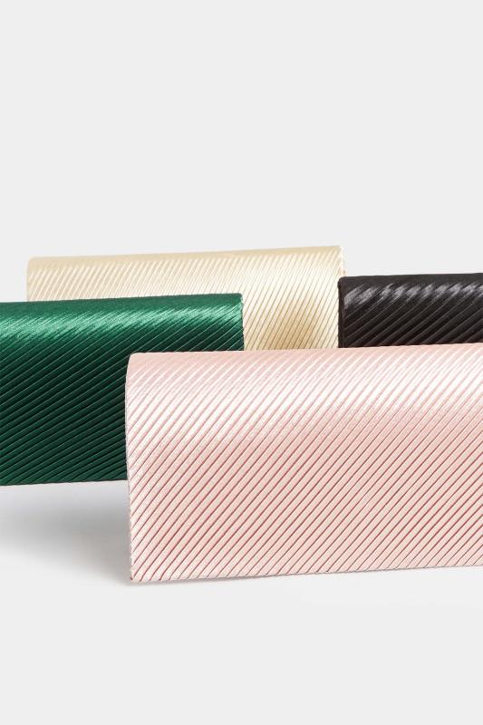 Pink Pleated Satin Clutch Bag | Yours Clothing 8