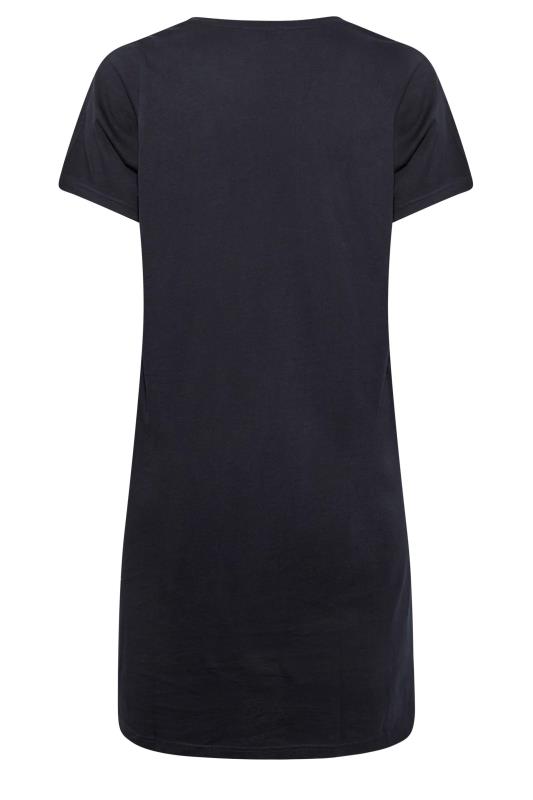Plus Size Navy Blue 'Espresso Yourself' Slogan Nightdress | Yours Clothing 6