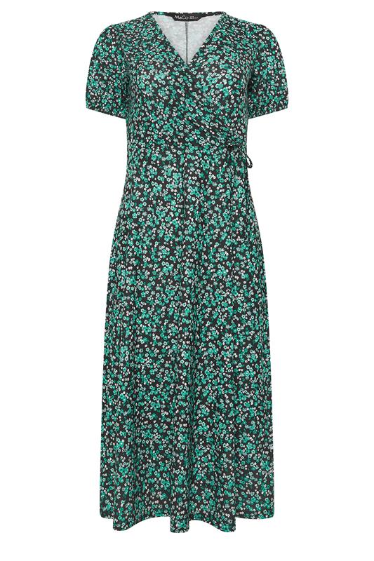 M&Co Cobalt Blue Ditsy Floral Wrap Dress | M&Co 5