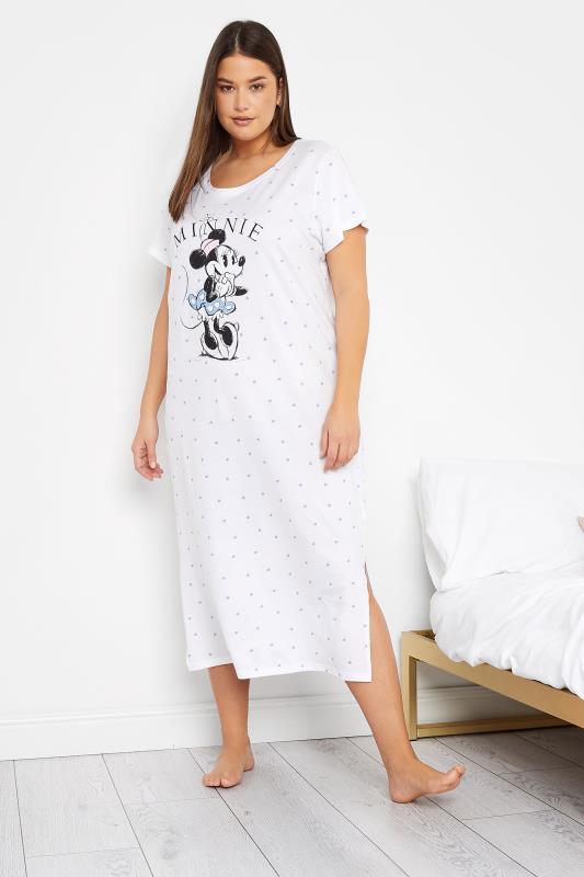 LTS Tall Women's White DISNEY Minnie Mouse Nightdress | Long Tall Sally  1