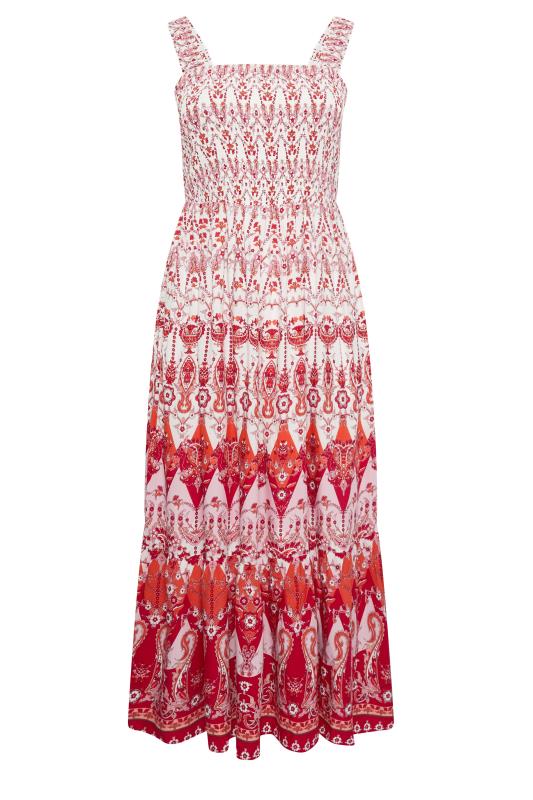 Evans Pink Paisley Print Maxi Dress | Evans  1