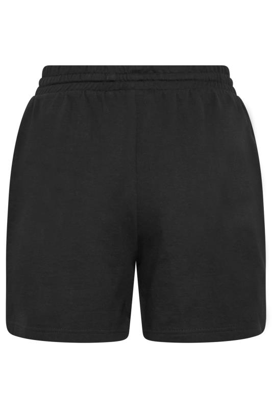 YOURS PETITE Plus Size Black Jersey Shorts | Yours Clothing 2