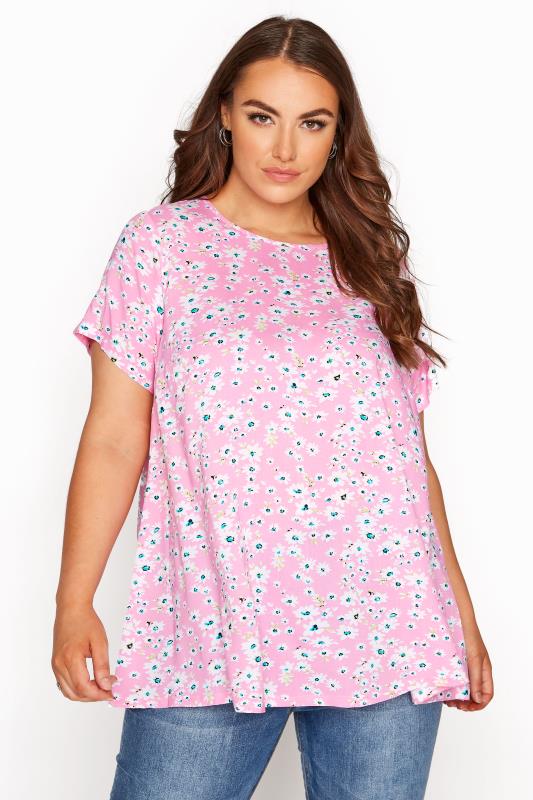 LIMITED COLLECTION Pink Daisy Swing Top_A.jpg