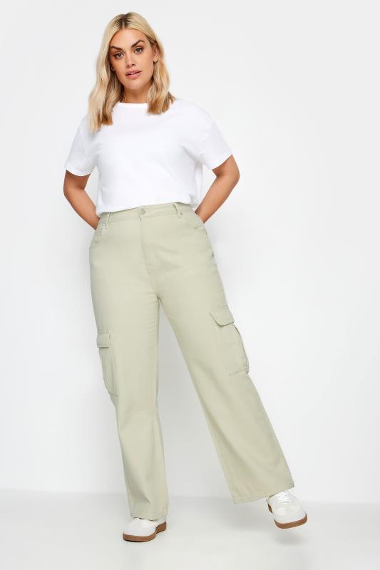 Plus Size Stone Brown Cargo Jeans | Yours Clothing 2