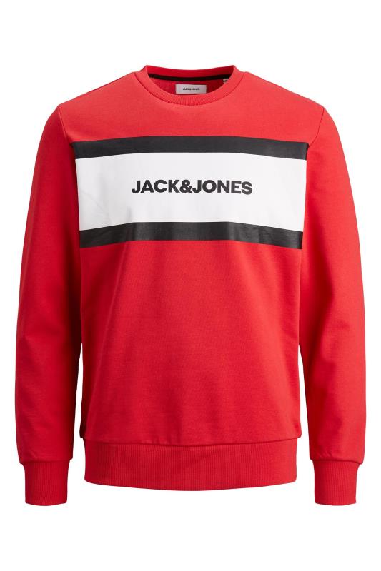 Plus Size  JACK & JONES Red Shake Crew Sweatshirt