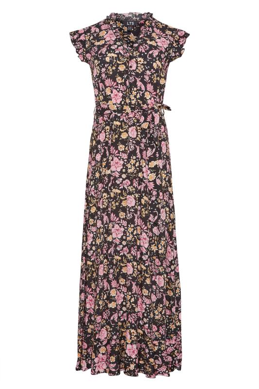 LTS Tall Women's Black Floral Frill Maxi Dress | Long Tall Sally 6
