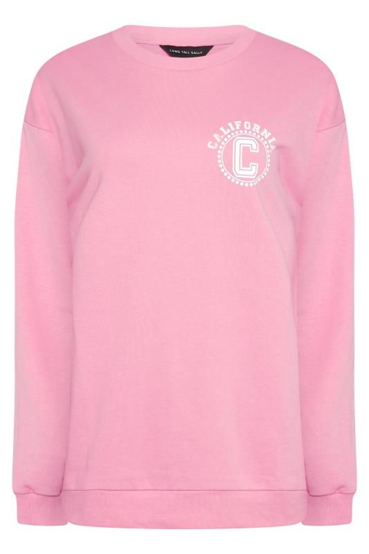 LTS Tall Pink 'California' Slogan Sweatshirt 6