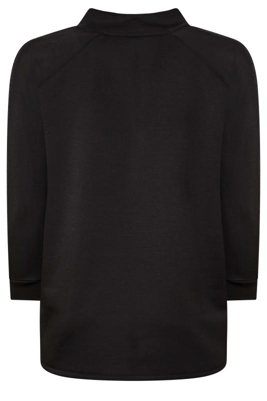 Curve Black Raglan Sequin Sleeve Sweatshirt | Yours Clothing  7