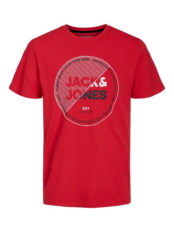 JACK & JONES Big & Tall Red Printed T-Shirt | BadRhino 2