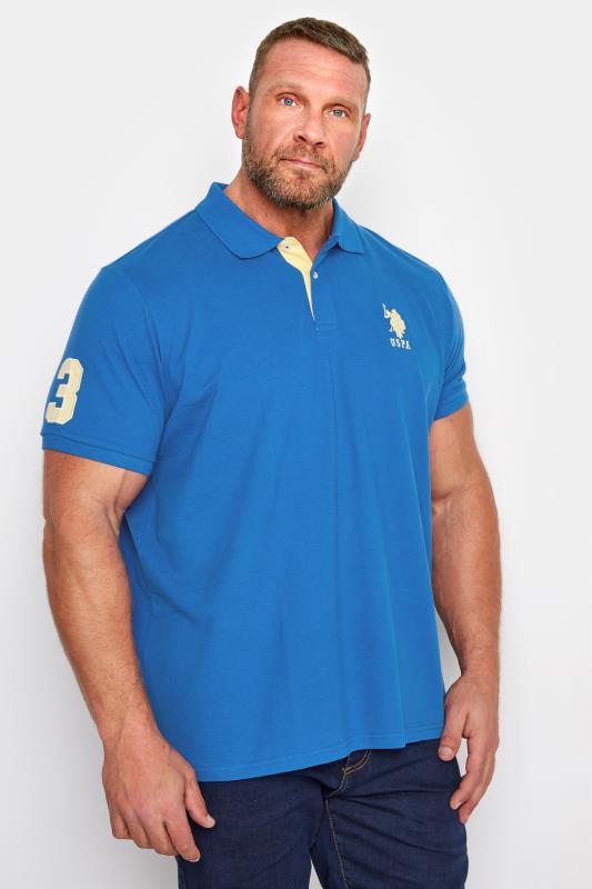 Men's  U.S. POLO ASSN. Big & Tall Blue Player 3 Polo Shirt