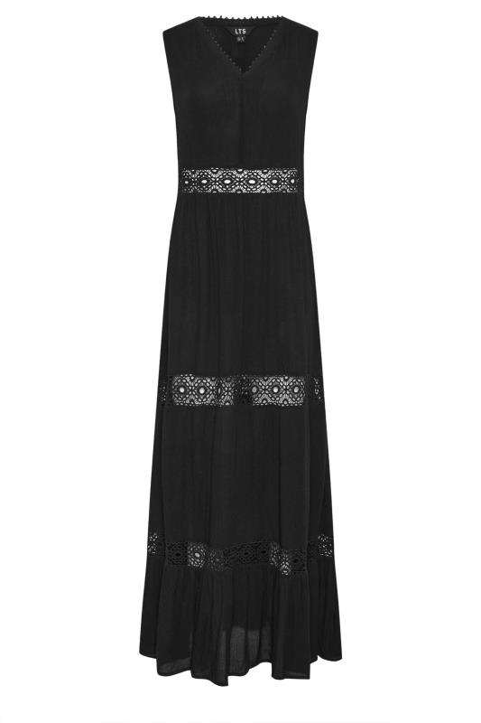 LTS Tall Womens Black Crochet Maxi Dress | Long Tall Sally 5